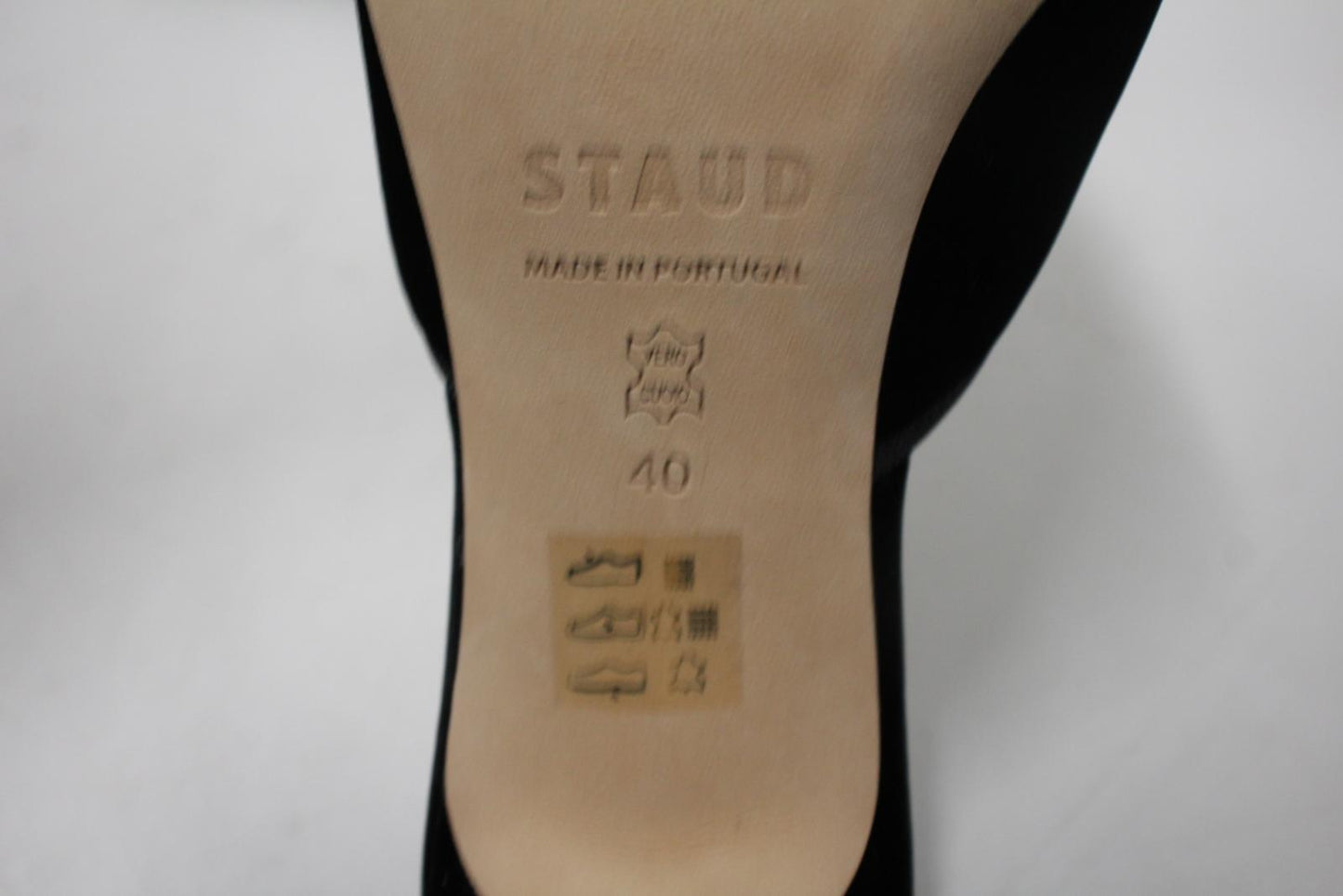 STAUD Ladies Black Velvet Karine 95 Bow Detail Square Toe Mules EU40 UK7 NEW