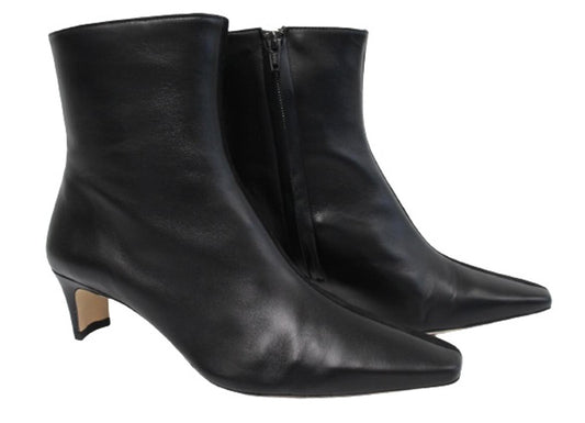 STAUD Ladies Black Leather & Suede Wally Split Ankle Boots EU40 UK7 NEW