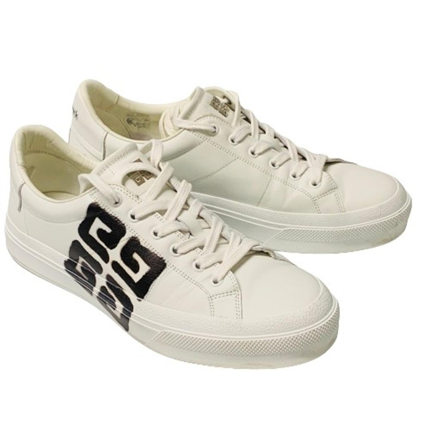 GIVENCHY Men's White Classic Lace Up Sneaker Trainer Leather Shoe UK8 NEW