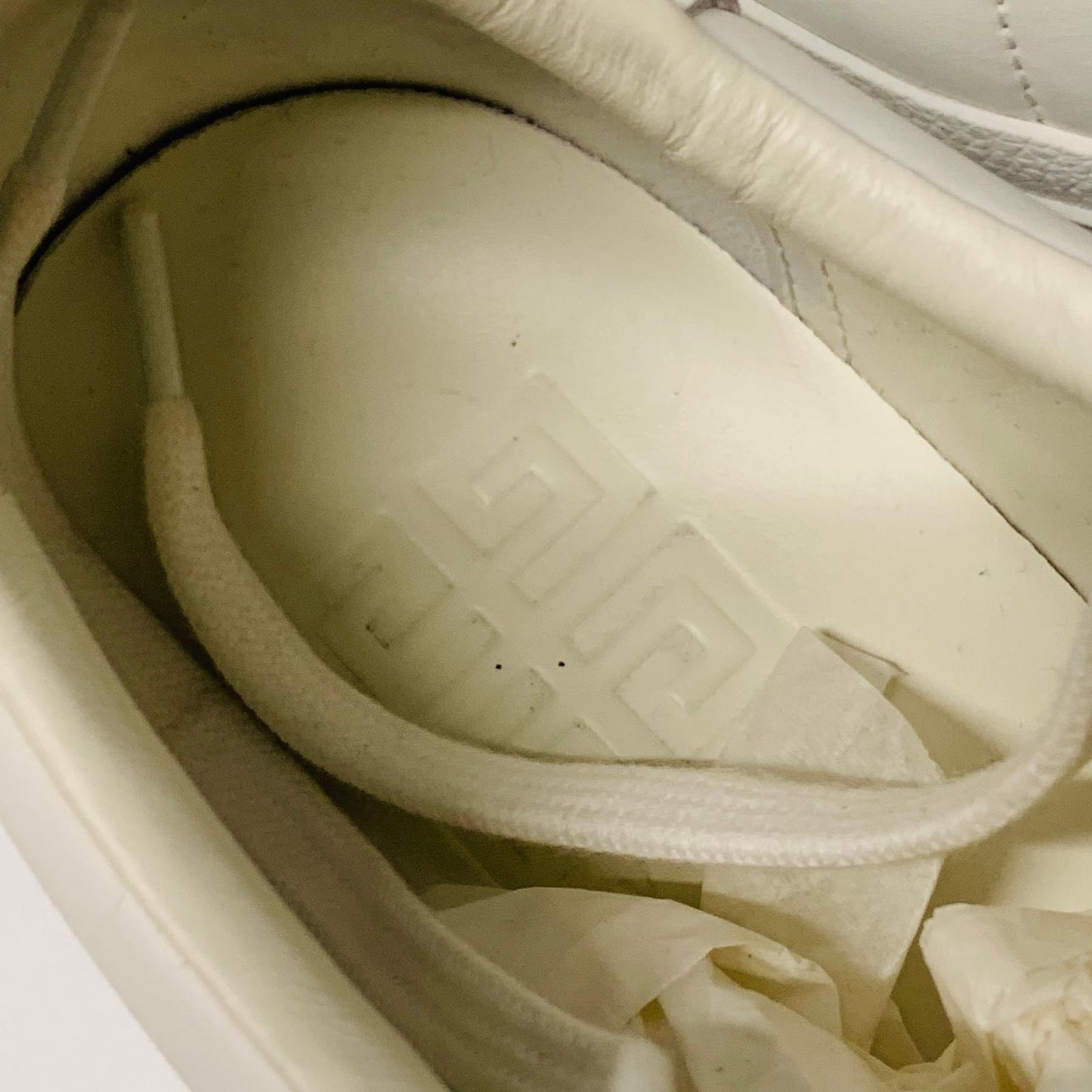 GIVENCHY Men's White Classic Lace Up Sneaker Trainer Leather Shoe UK8 NEW