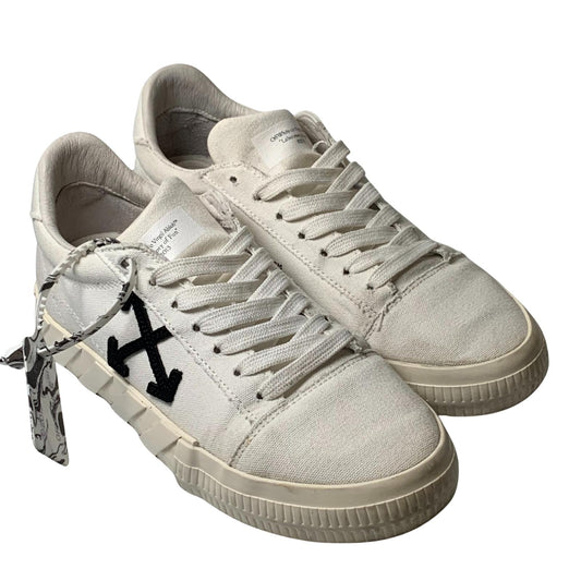 OFF-WHITE Ladies Sneaker Trainer White Vulcanized Canvas Upper Shoe UK6 NEW