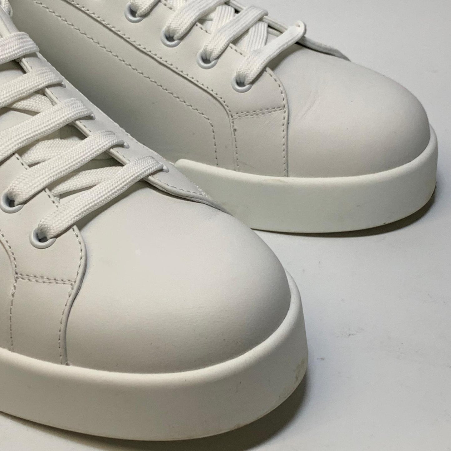 DOLCE & GABBANA Men's Sneaker Trainer Portofino White Leather SNK Shoe UK10 NEW