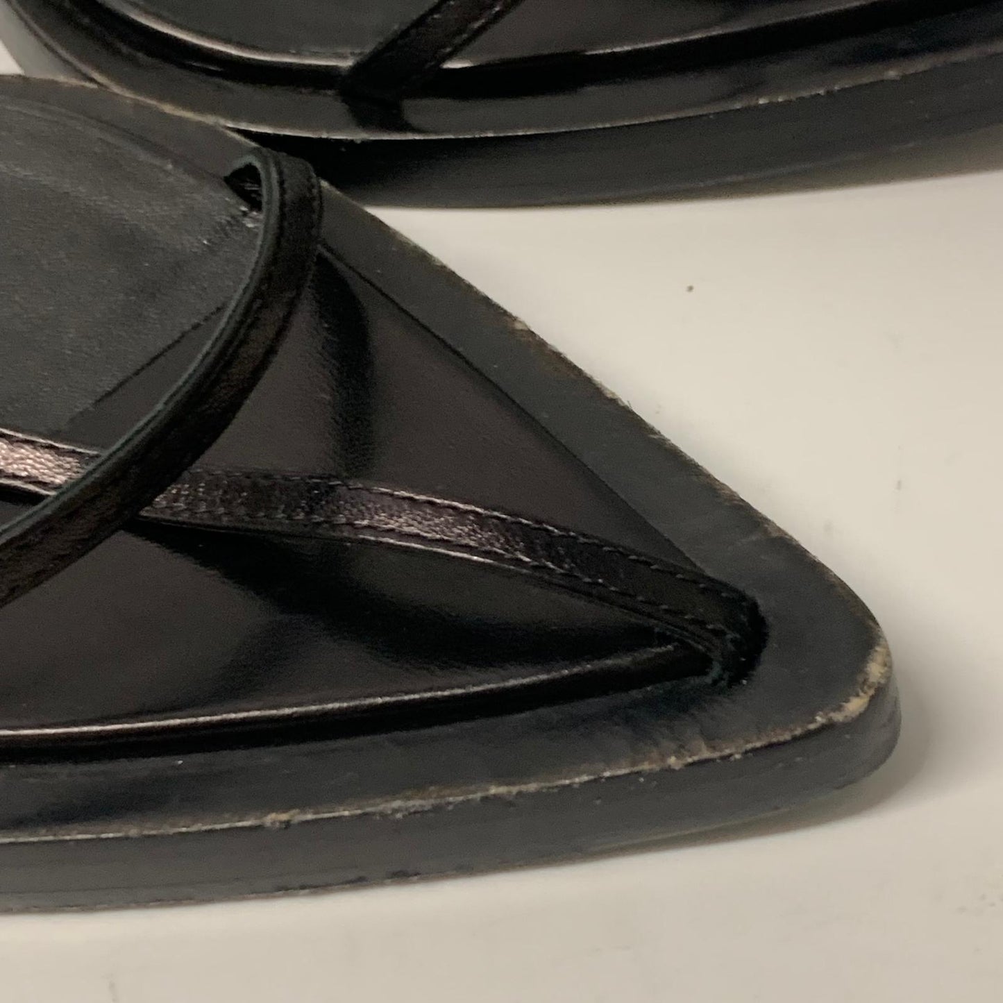JIL SANDER Ladies Slip On Flat Tall Clog Slip On Black Leather Shoe UK7 NEW
