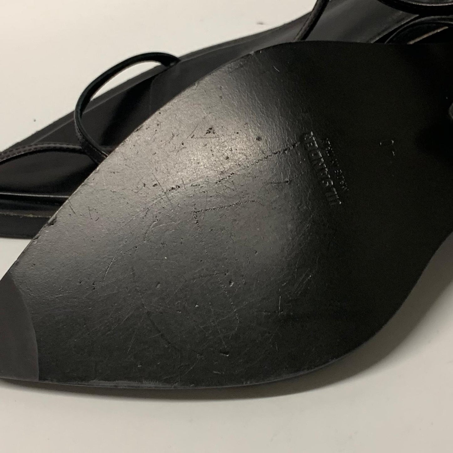 JIL SANDER Ladies Slip On Flat Tall Clog Slip On Black Leather Shoe UK7 NEW