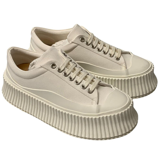 JIL SANDER Ladies Sneaker Platform Trainer White Synthetic Shoe UK2.5 NEW