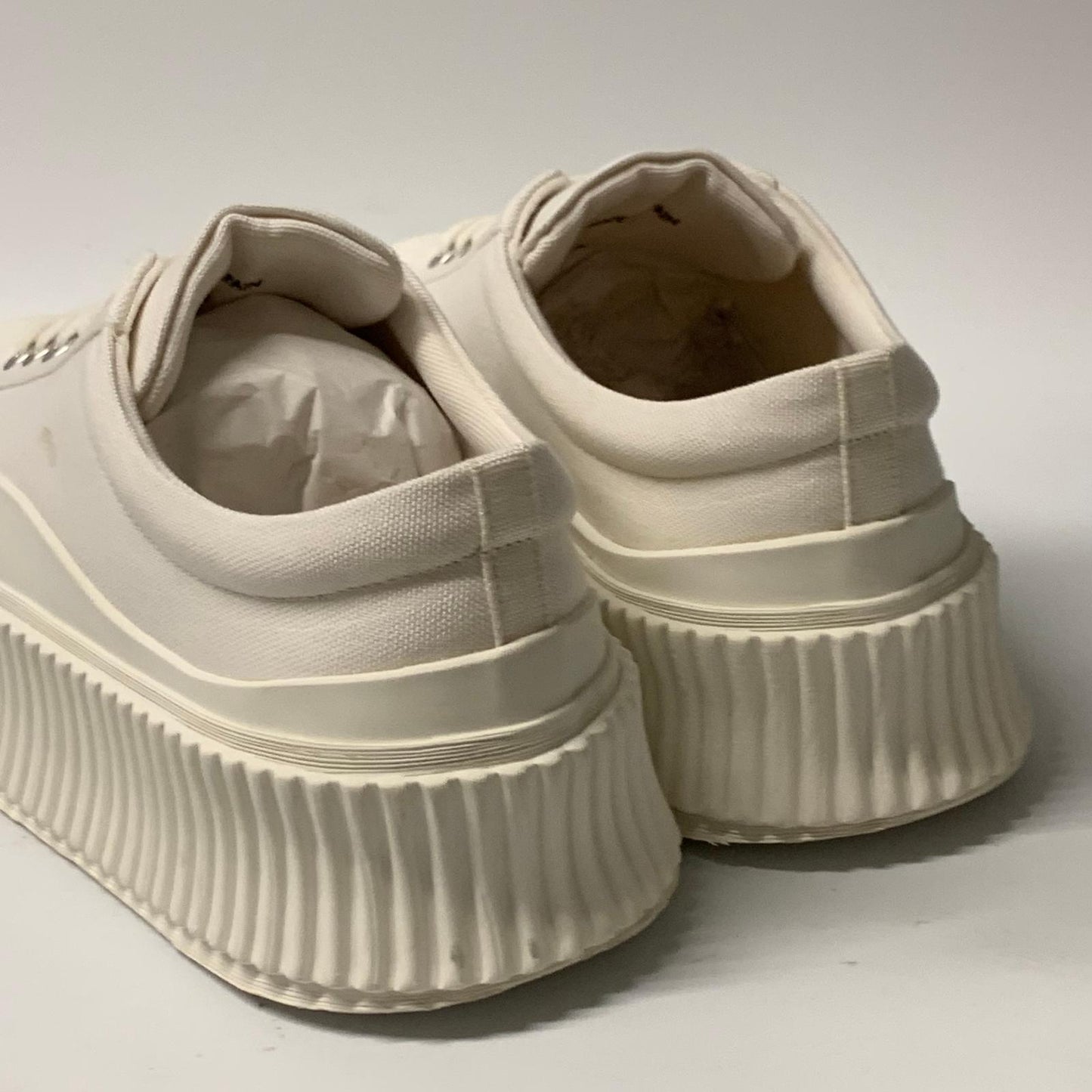 JIL SANDER Ladies Sneaker Platform Trainer White Synthetic Shoe UK2.5 NEW