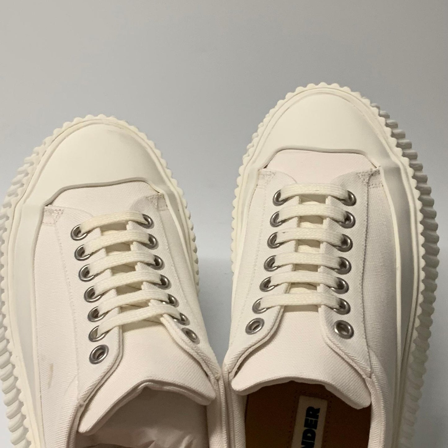 JIL SANDER Ladies Sneaker Platform Trainer White Synthetic Shoe UK2.5 NEW