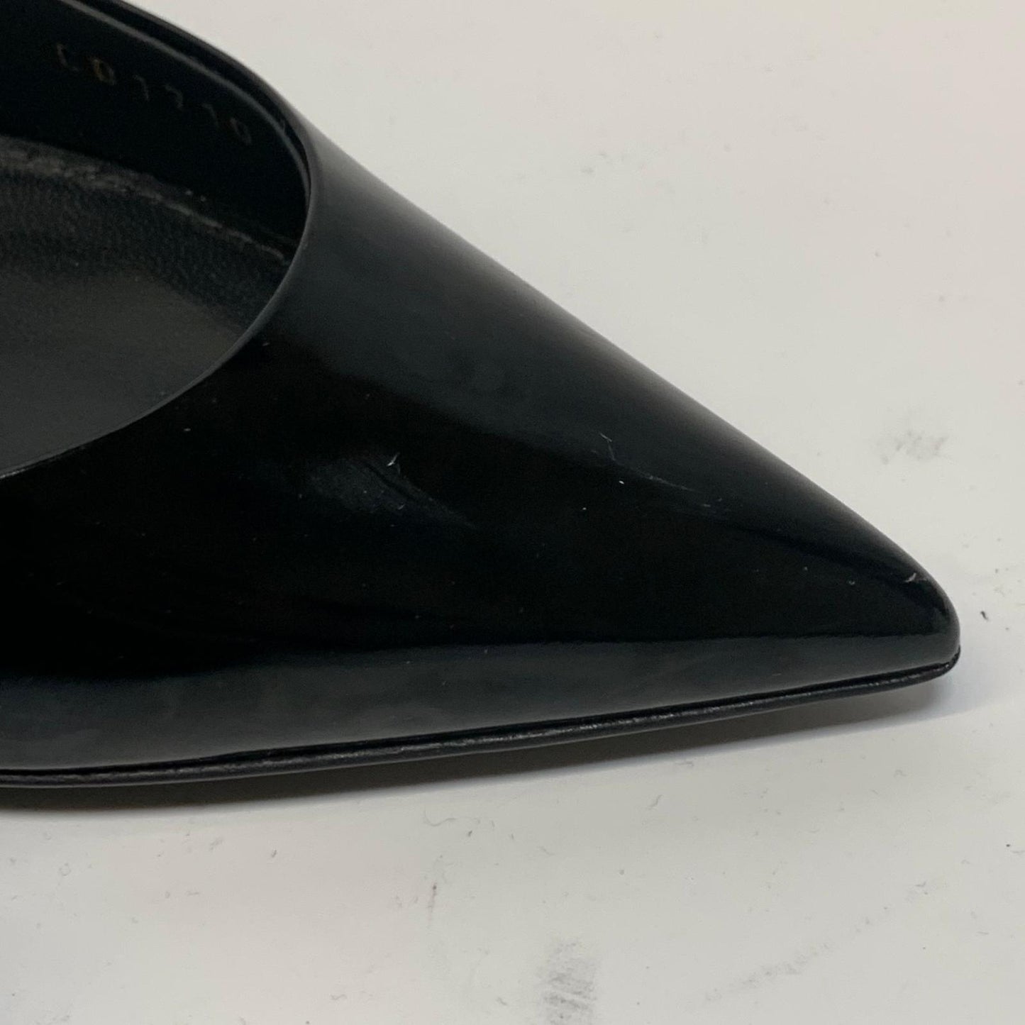 DOLCE & GABBANA Ladies Court Heel Black Patent Leather Shoe UK7 NEW
