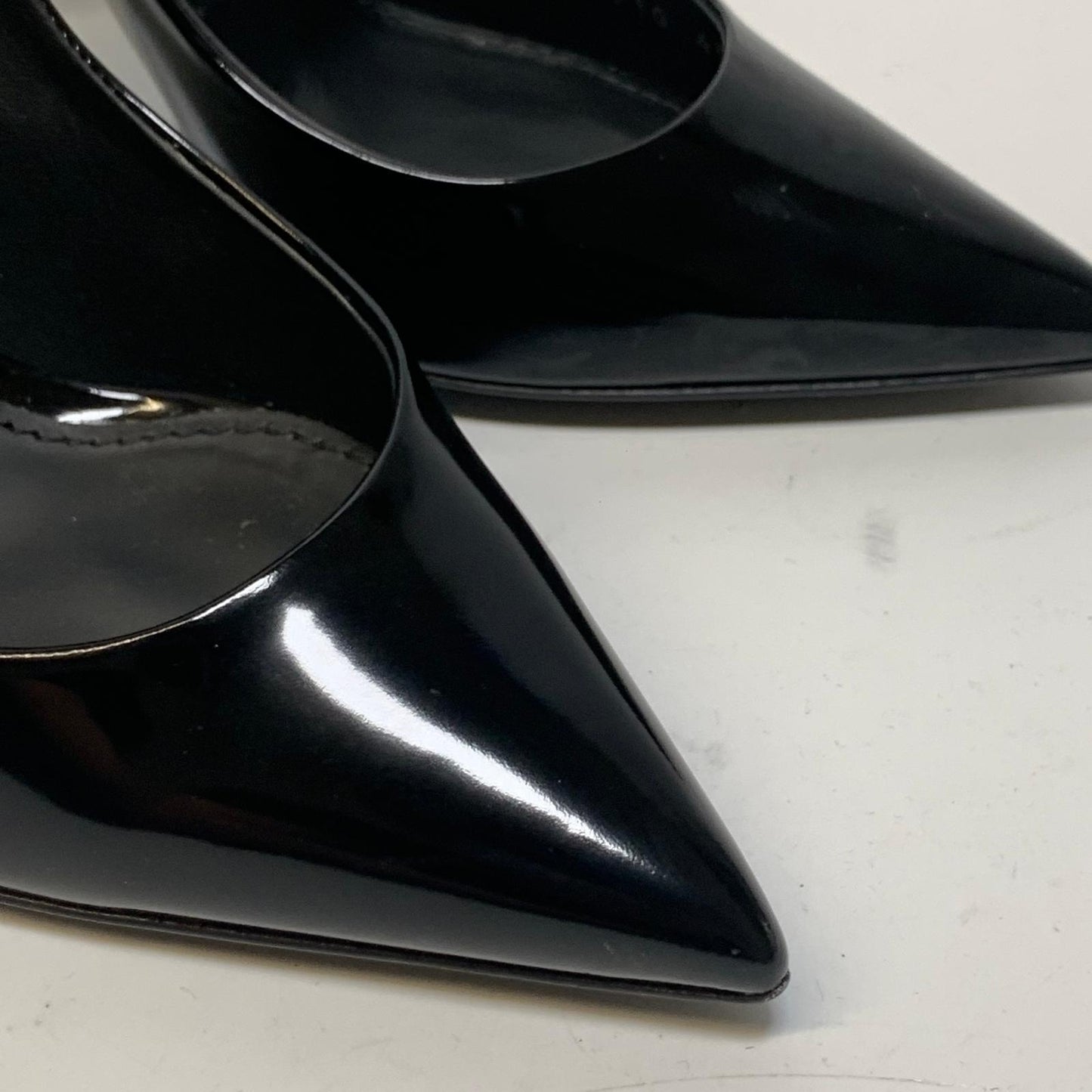 DOLCE & GABBANA Ladies Court Heel Black Patent Leather Shoe UK7 NEW