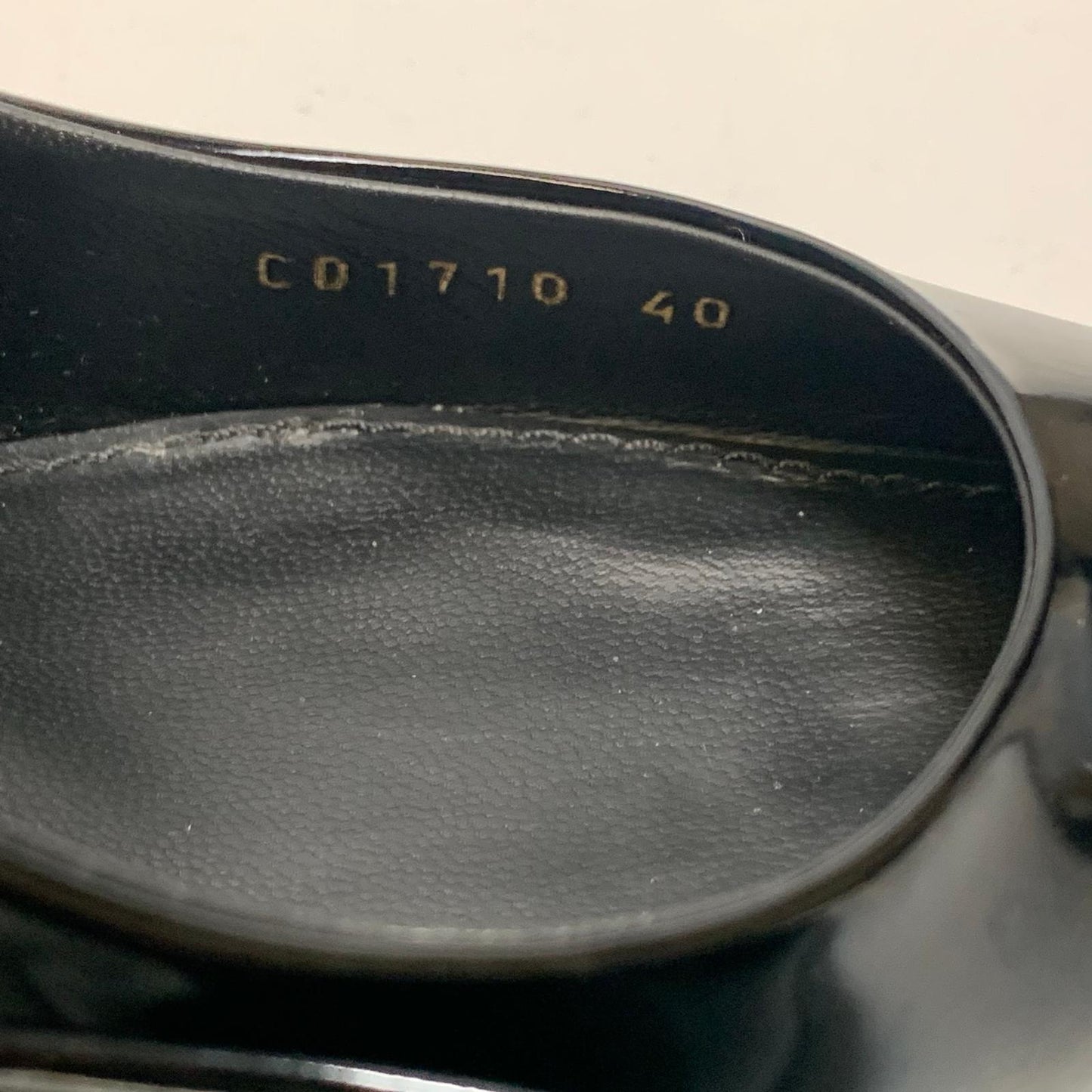 DOLCE & GABBANA Ladies Court Heel Black Patent Leather Shoe UK7 NEW