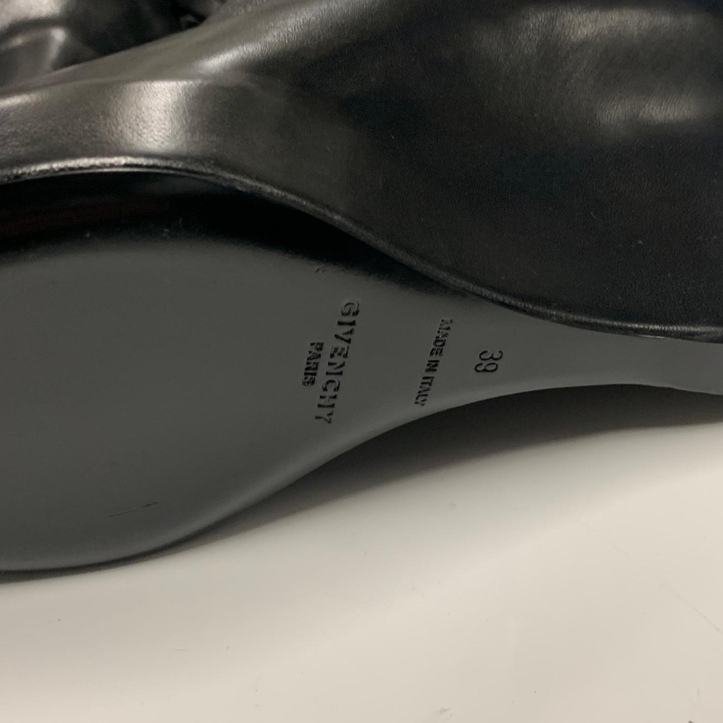 GIVENCHY Ladies Over Knee Buckaneer Slip On Boot Black Leather Shoe UK6 NEW