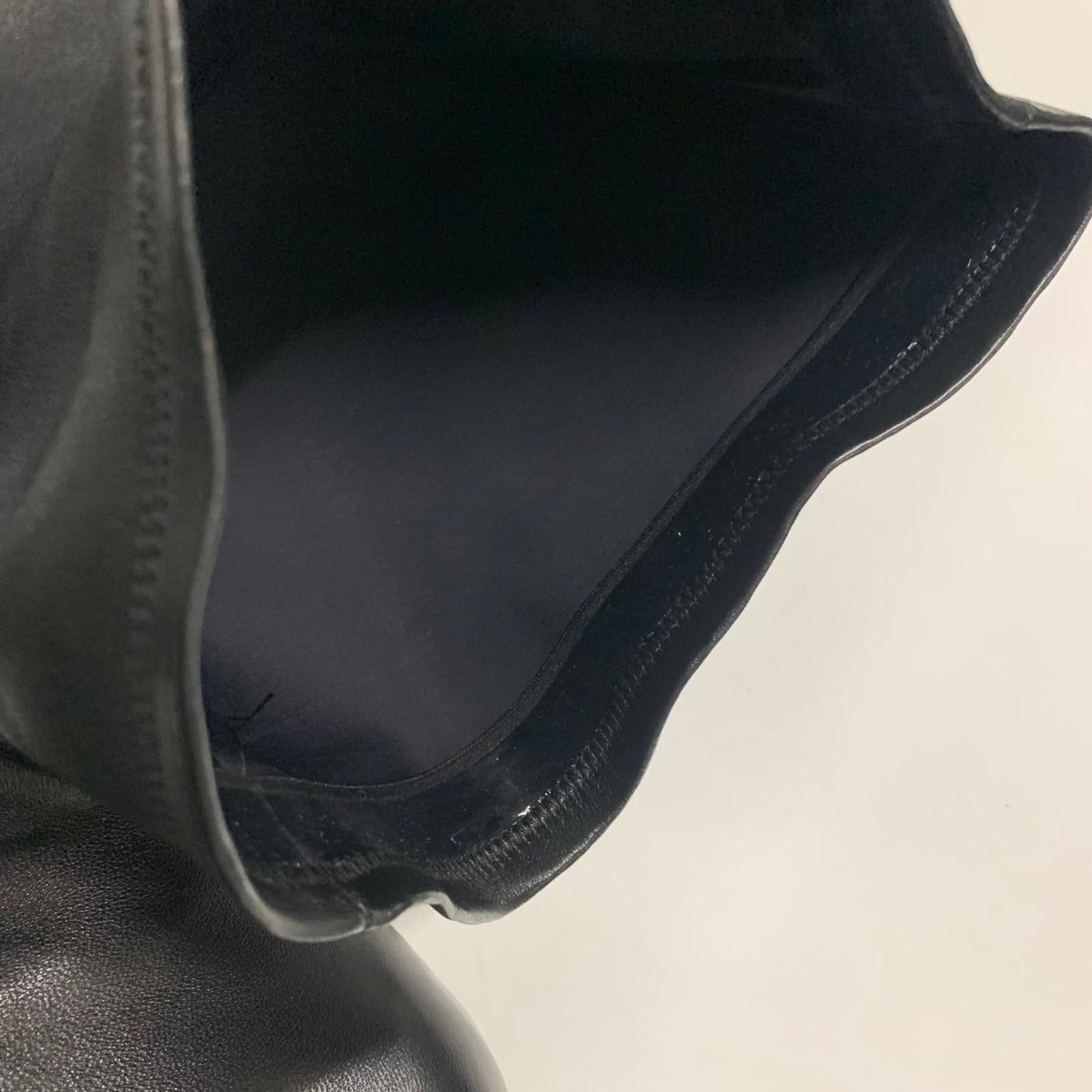 GIVENCHY Ladies Over Knee Buckaneer Slip On Boot Black Leather Shoe UK6 NEW