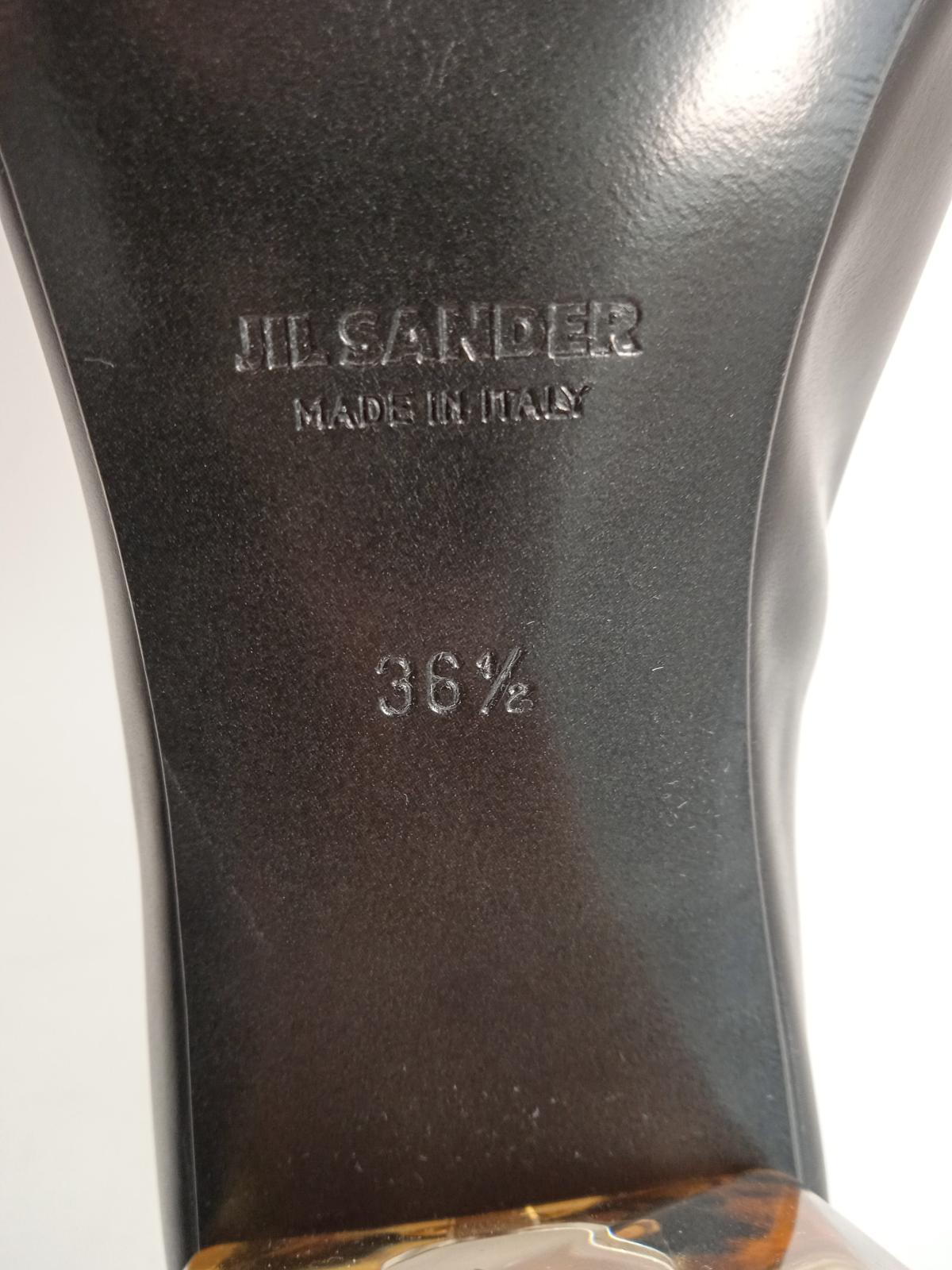 JIL SANDER Ladies Black Leather Transparent Heel Pumps Size EU36.5 UK3.5 NEW