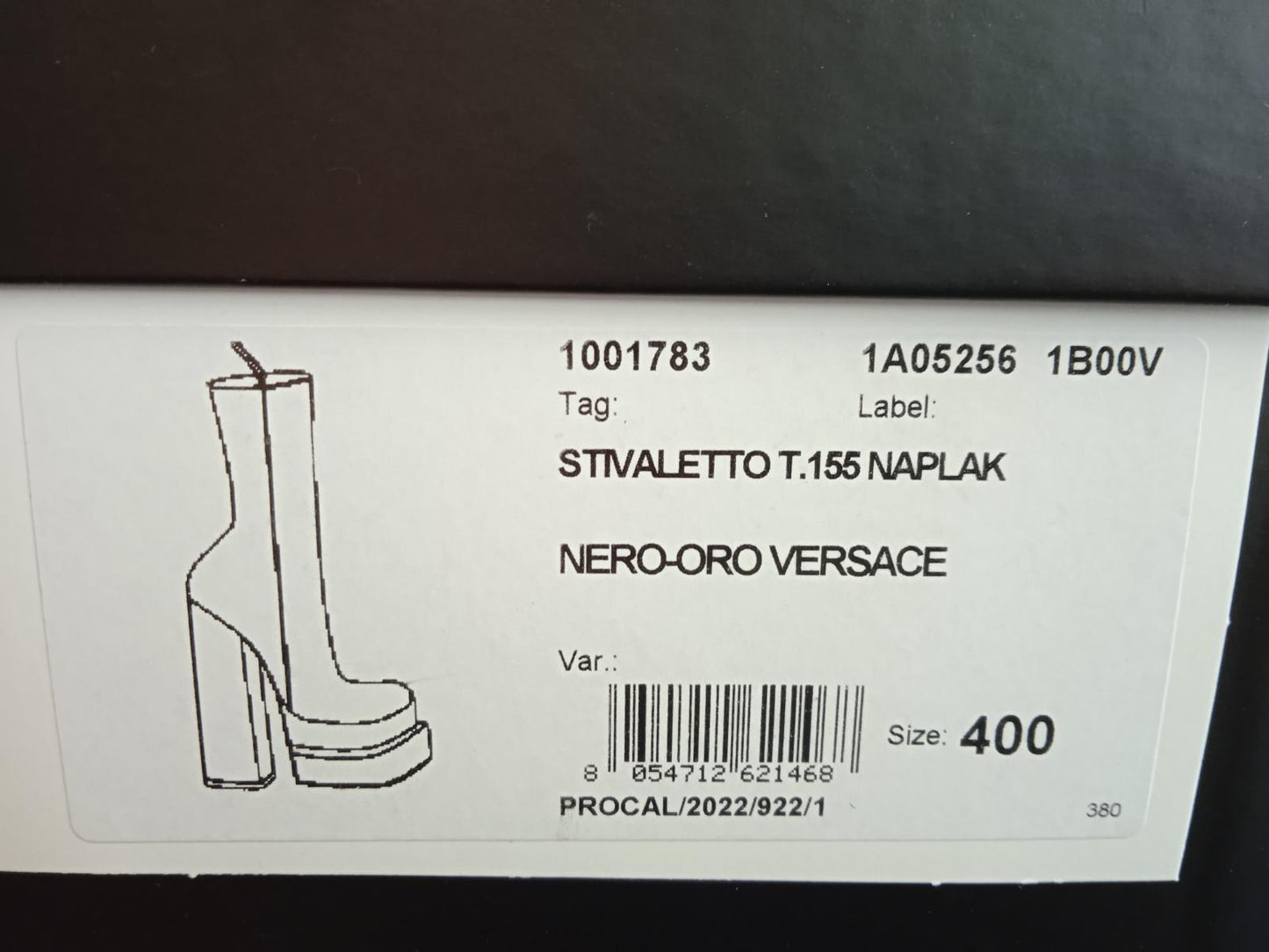 VERSACE Ladies Black Patent Leather Textured Platform Boots IT40 UK7 NEW