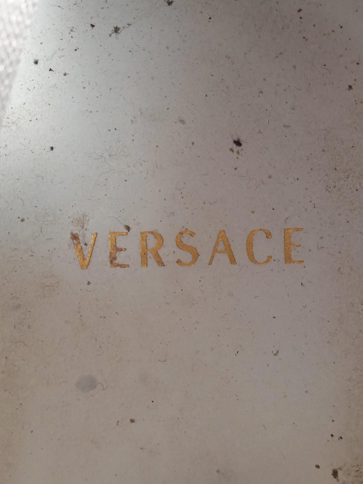 VERSACE Men's White & Grey Trigreca Chunky Lace-Up Trainers Size IT43 UK10 NEW