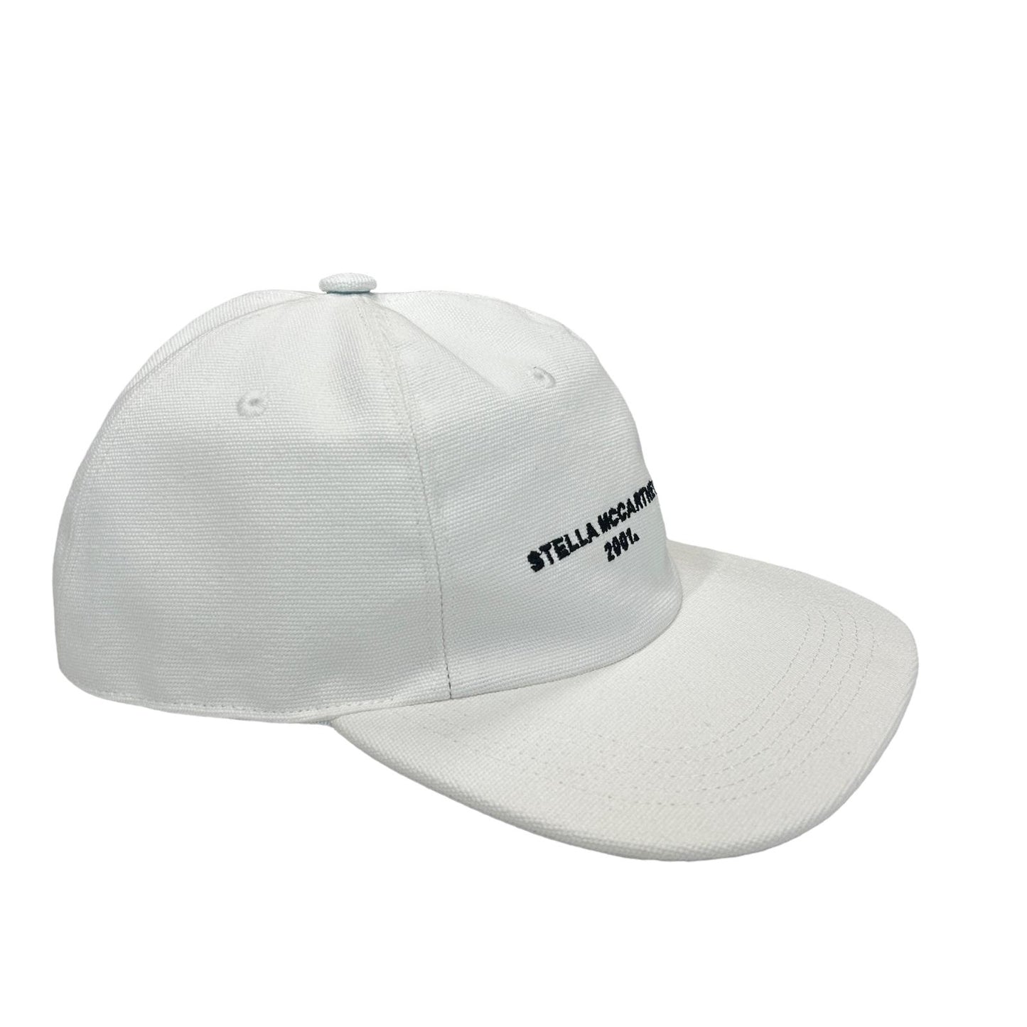 STELLA MCCARTNEY Logo Cap White Black Embroidered Strapback Size 58 RRP245 BNWT