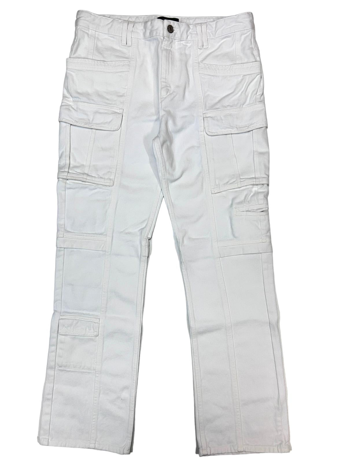 ISABEL MARANT Vokayo Skinny Patch Pockets White Ladies Jeans UK16 NEW RRP 555
