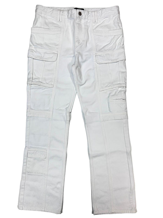 ISABEL MARANT Vokayo Skinny Patch Pockets White Ladies Jeans UK16 NEW RRP 555