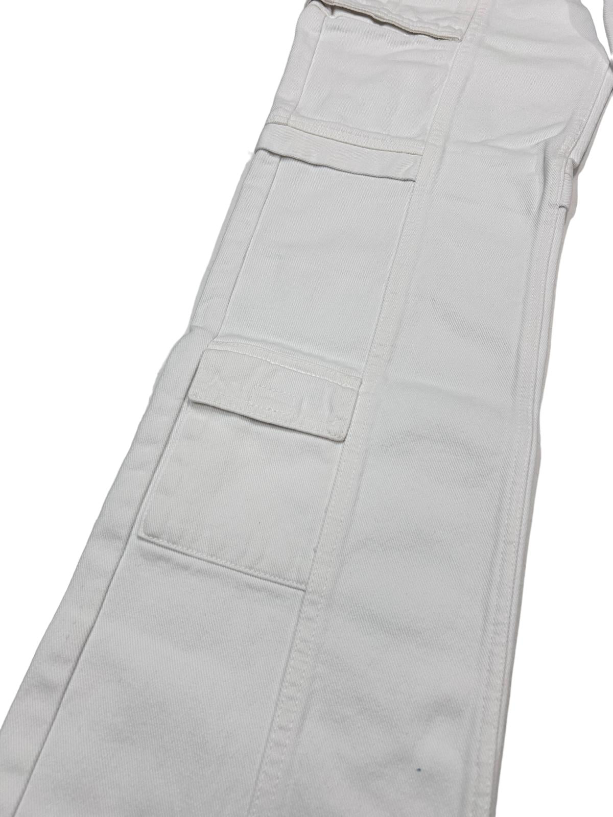 ISABEL MARANT Vokayo Skinny Patch Pockets White Ladies Jeans UK16 NEW RRP 555