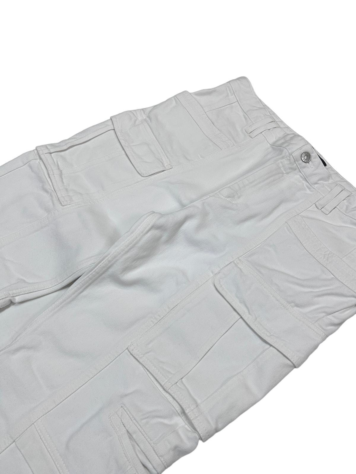 ISABEL MARANT Vokayo Skinny Patch Pockets White Ladies Jeans UK16 NEW RRP 555