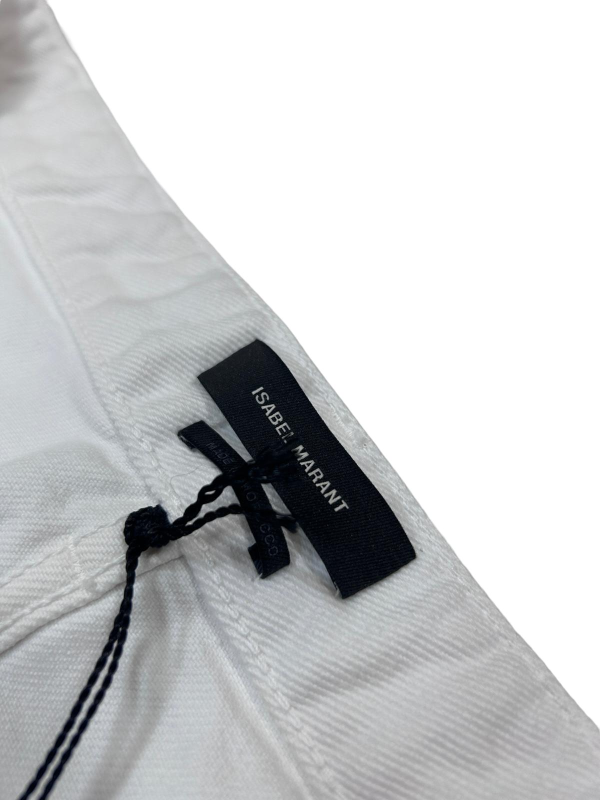 ISABEL MARANT Vokayo Skinny Patch Pockets White Ladies Jeans UK16 NEW RRP 555