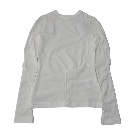 GIVENCHY Top Tee Long Sleeve Cut Out Back Detail Ladies White UK6 NEW RRP 765