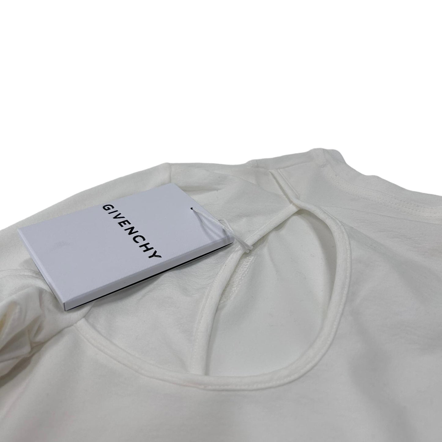 GIVENCHY Top Tee Long Sleeve Cut Out Back Detail Ladies White UK6 NEW RRP 765