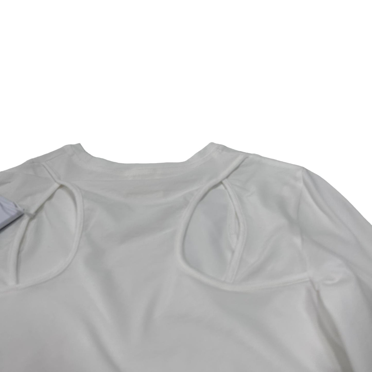 GIVENCHY Top Tee Long Sleeve Cut Out Back Detail Ladies White UK6 NEW RRP 765