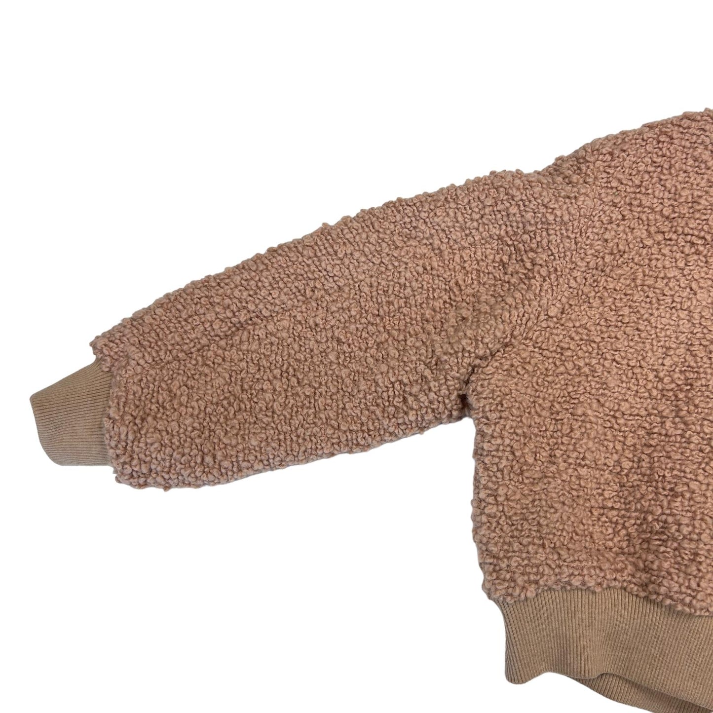 STELLA MCCARTNEY Teddy Brown Fleece Wool Jacket Shirt Shearling 12 NEW RRP 1295