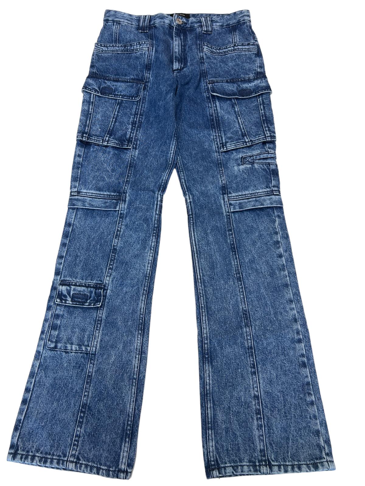 ISABEL MARANT Vokayo Skinny Patch Pockets Ladies Blue Jeans UK10 NEW RRP 555