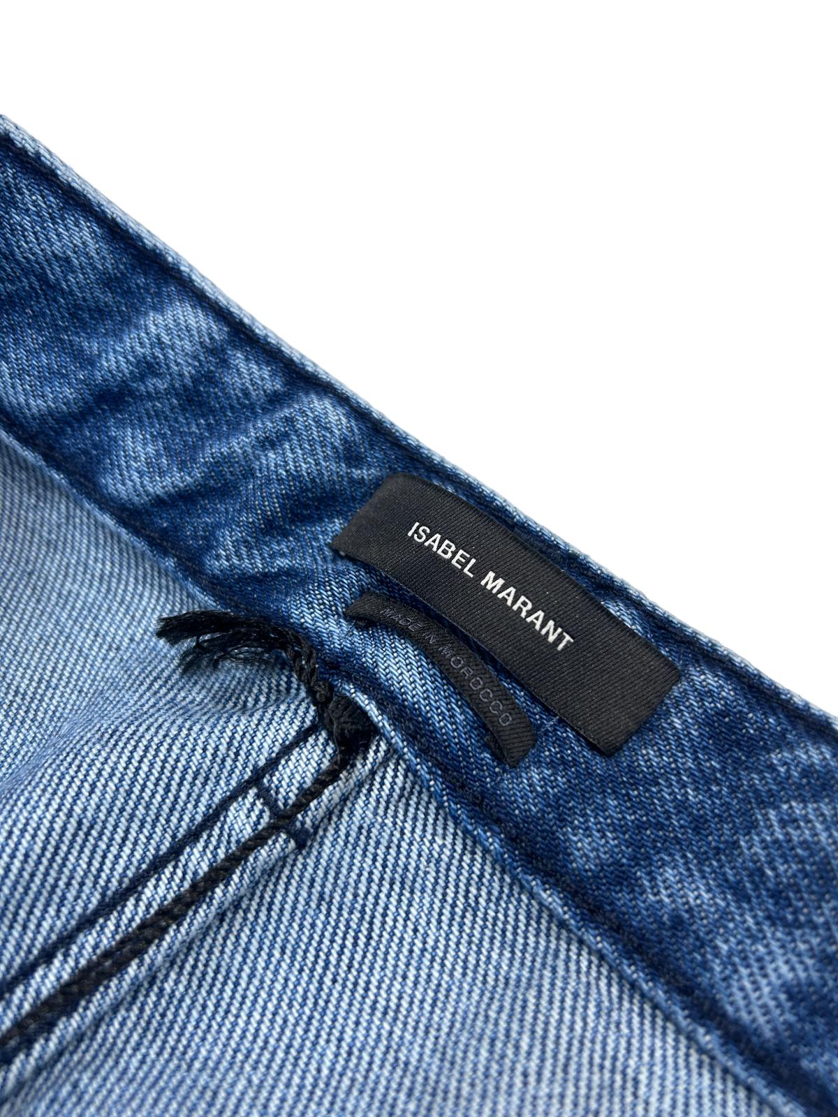 ISABEL MARANT Vokayo Skinny Patch Pockets Ladies Blue Jeans UK10 NEW RRP 555
