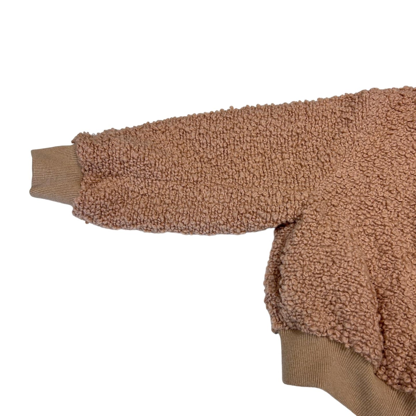 STELLA MCCARTNEY Teddy Brown Fleece Wool Jacket Shirt Shearling 14 NEW RRP 1295