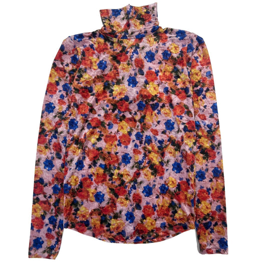 ISABEL MARANT Giloyela Tee Long Sleeve Floral Stretch Jersey UK6 NEW RRP 355