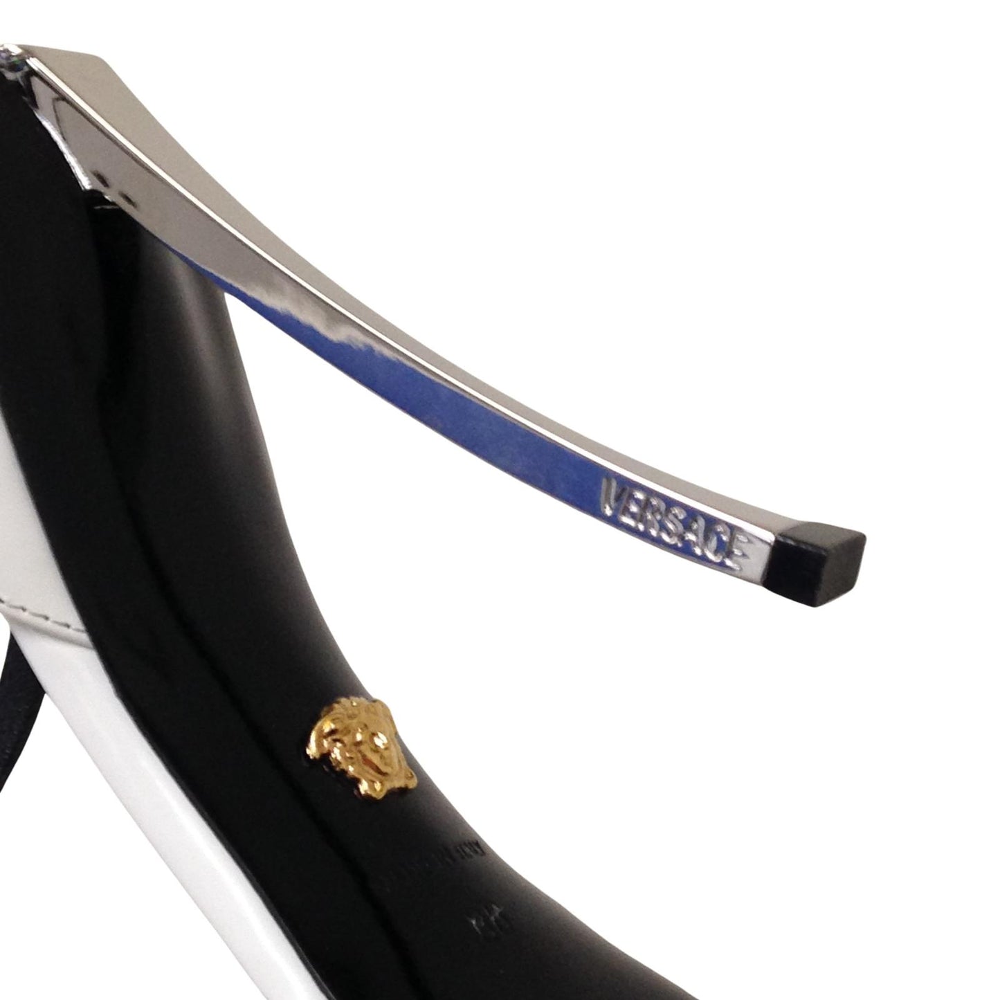 VERSACE Pin Point Heel Triple Strap White Leather Shoe EU36 UK3 RRP1200 BNIB