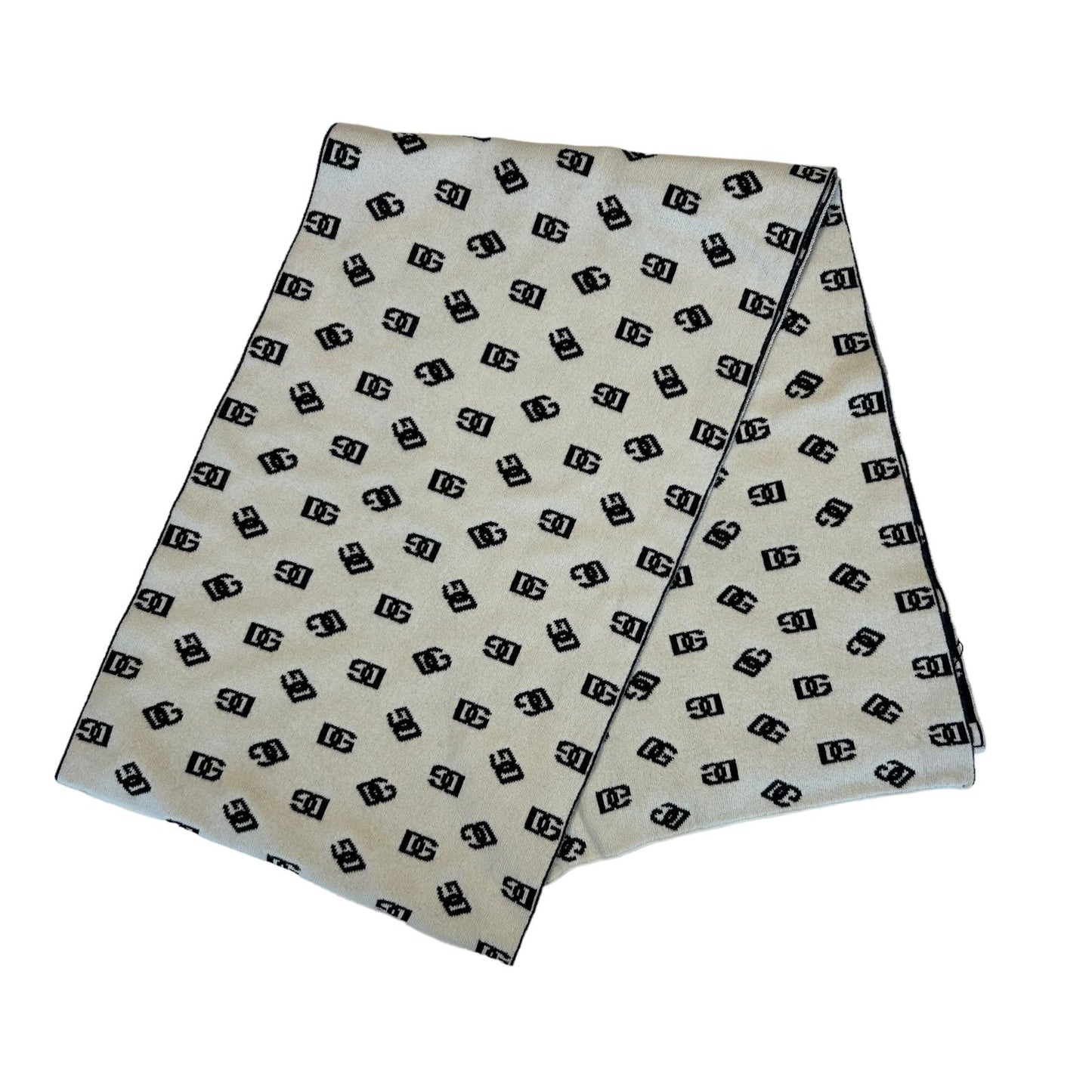 DOLCE & GABBANA Reversible Logo Winter Scarf Wool Cashmere RRP650 BNWT