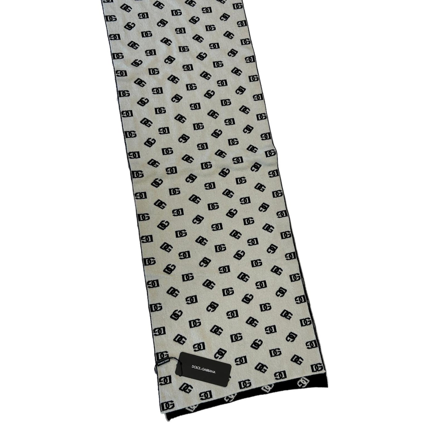 DOLCE & GABBANA Reversible Logo Winter Scarf Wool Cashmere RRP650 BNWT