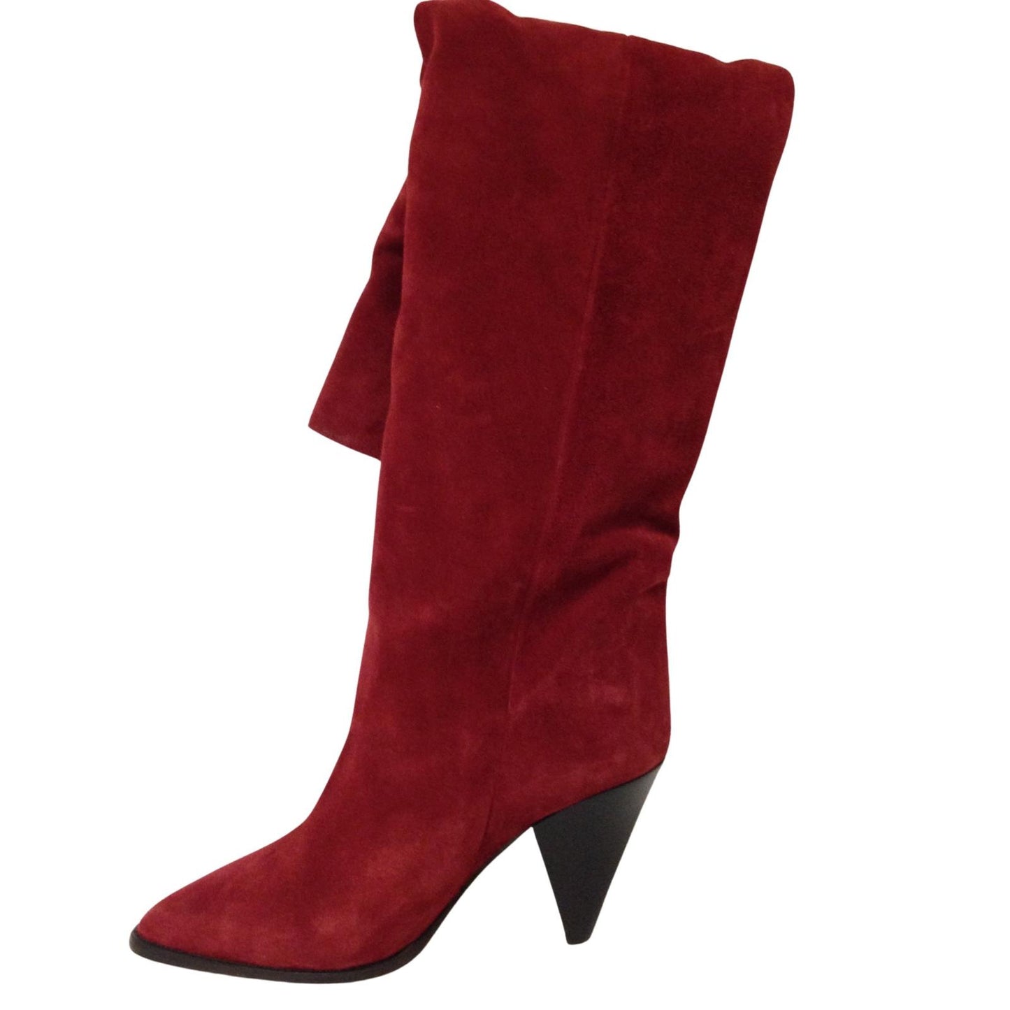 ISABEL MARANT Riria Slouch Boot Knee High Point Red Suede EU39 UK6 RRP1000 BNIB