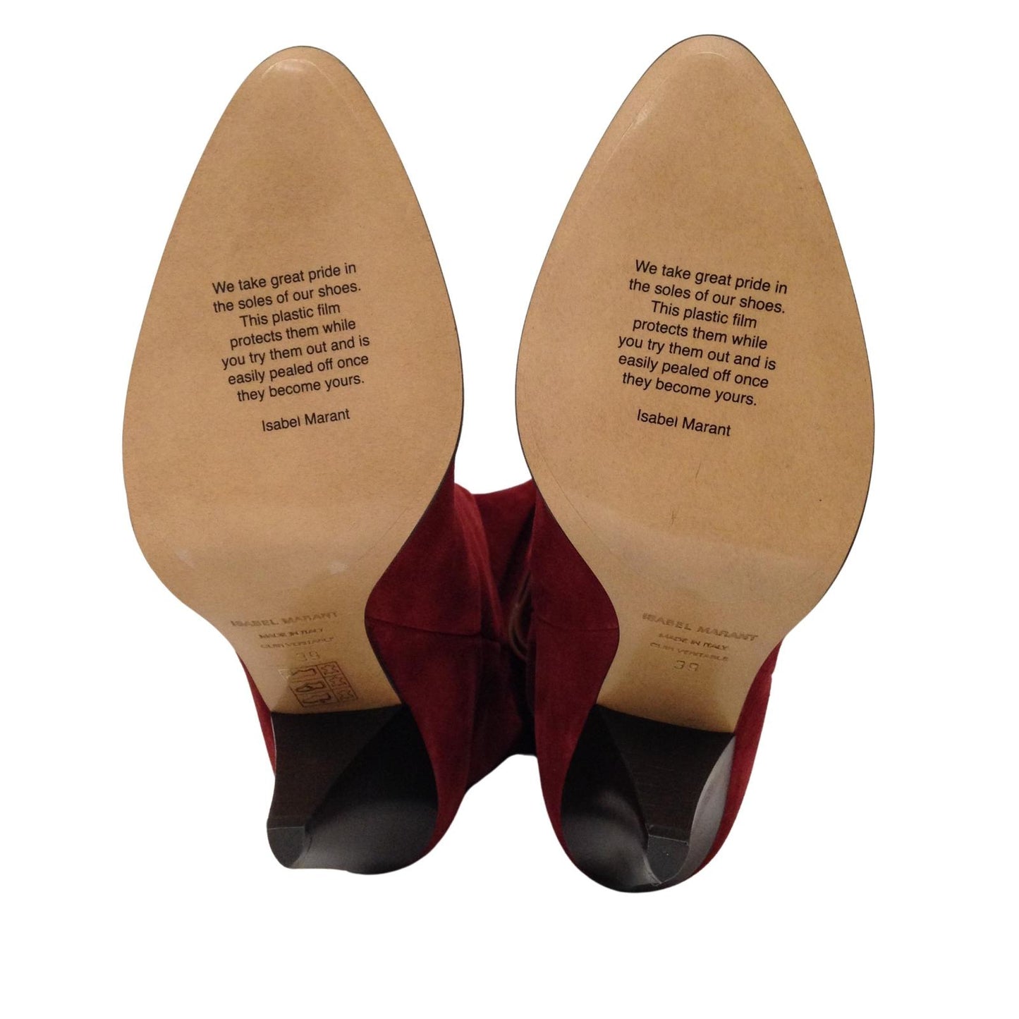 ISABEL MARANT Riria Slouch Boot Knee High Point Red Suede EU39 UK6 RRP1000 BNIB