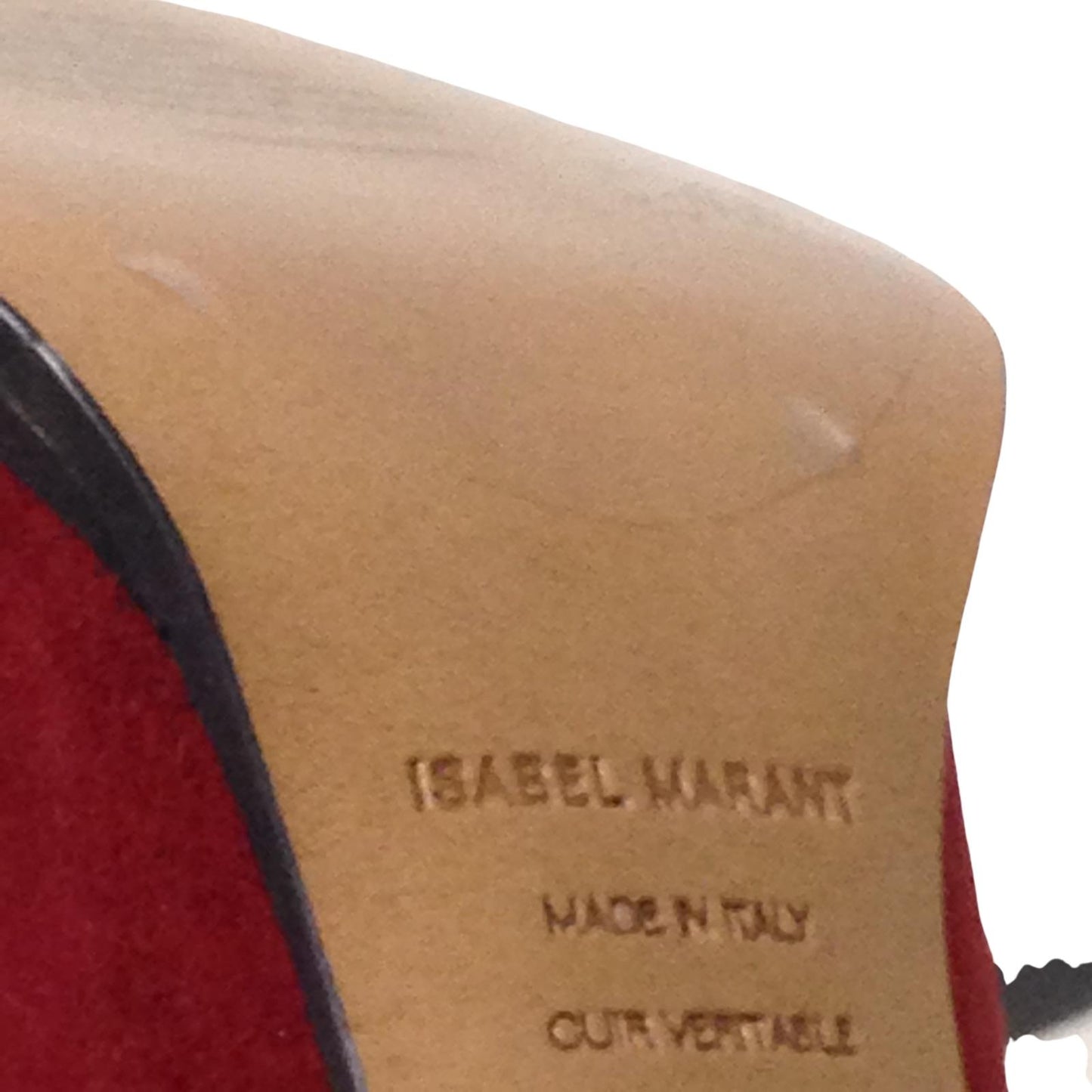 ISABEL MARANT Riria Slouch Boot Knee High Point Red Suede EU39 UK6 RRP1000 BNIB