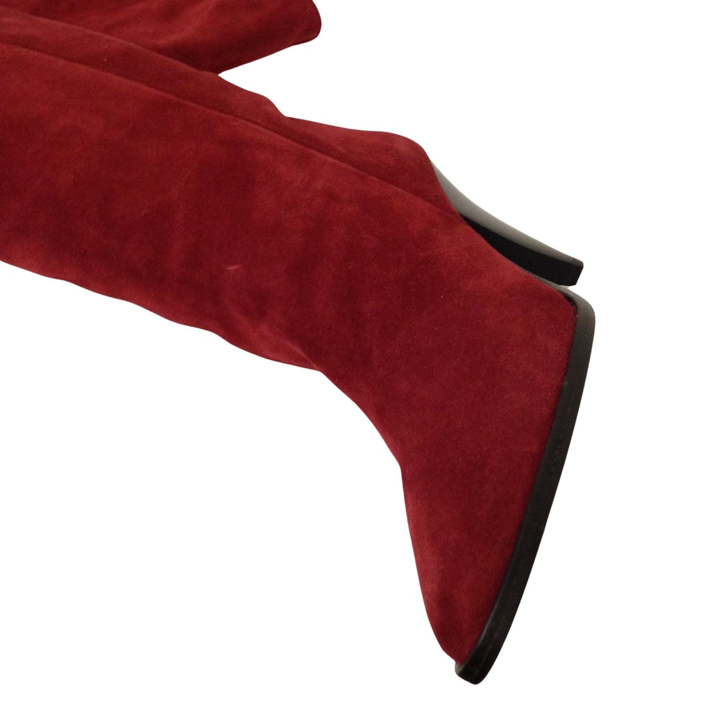 ISABEL MARANT Riria Slouch Boot Knee High Point Red Suede EU39 UK6 RRP1000 BNIB