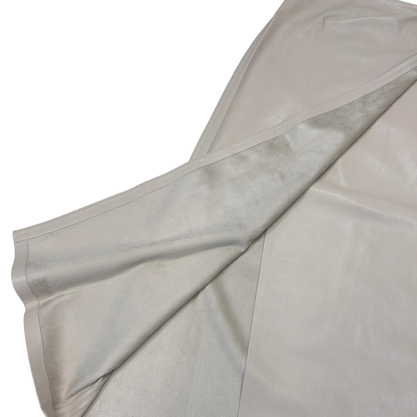 NANUSHKA Amas Skirt Vegan Leather Knee Length Wrap Tie Beige XS RRP375 BNWT