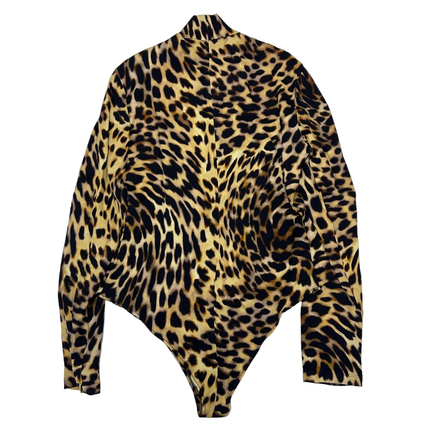 STELLA MCCARTNEY Bodysuit Long Sleeve High Neck Leopard IT46 UK14 RRP650 BNWT
