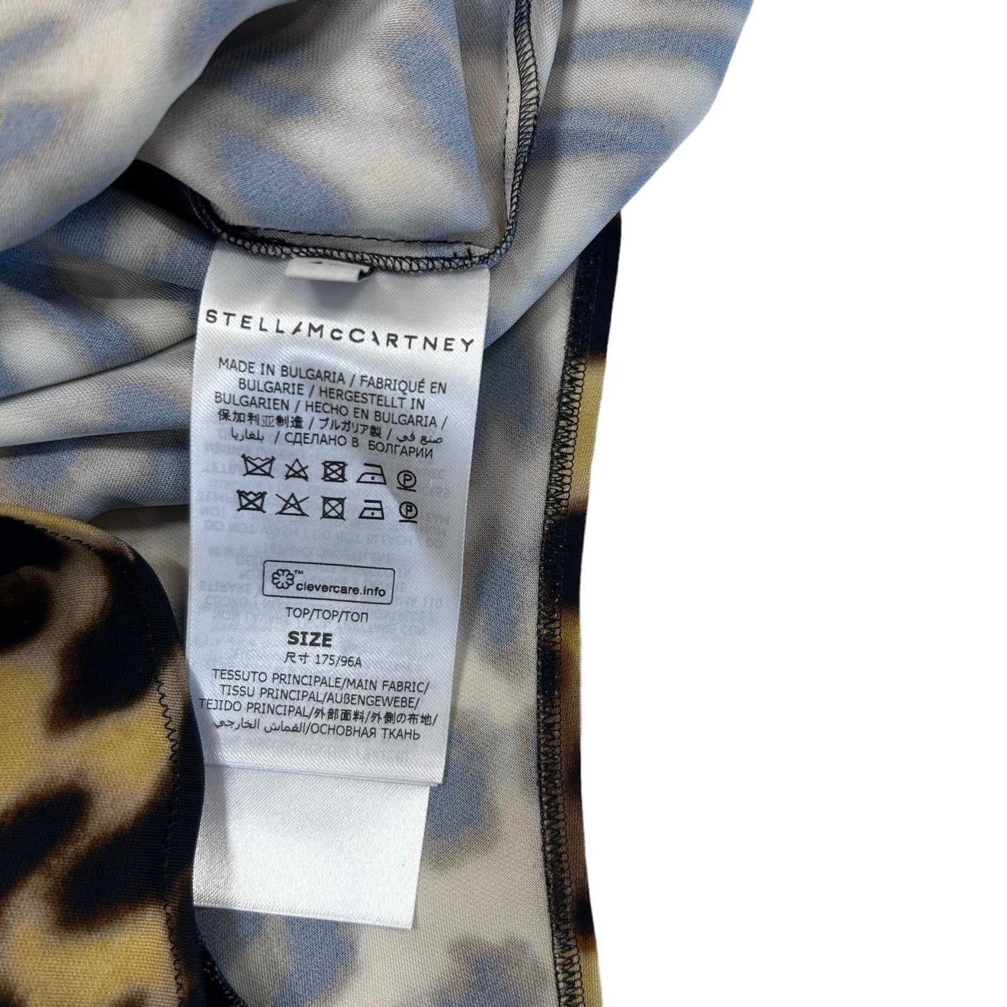 STELLA MCCARTNEY Bodysuit Long Sleeve High Neck Leopard IT46 UK14 RRP650 BNWT