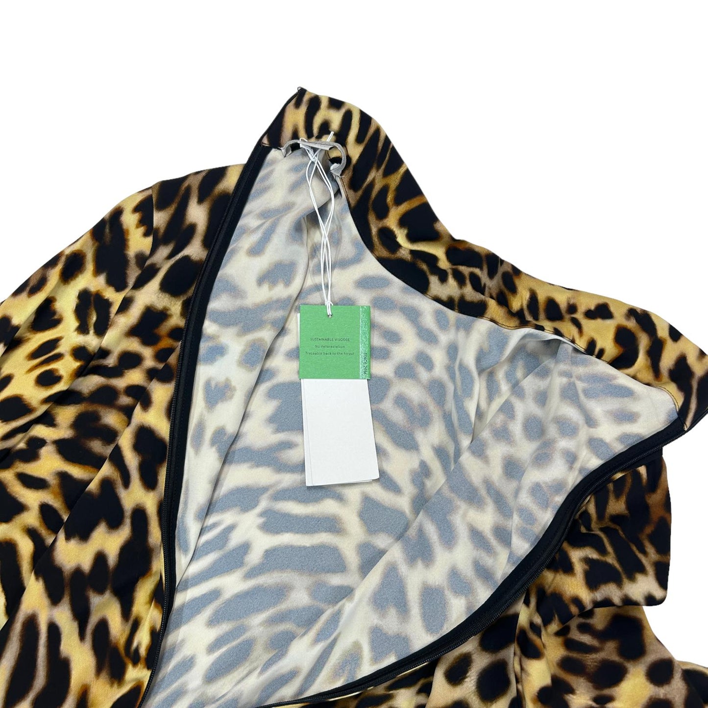 STELLA MCCARTNEY Bodysuit Long Sleeve High Neck Leopard IT46 UK14 RRP650 BNWT