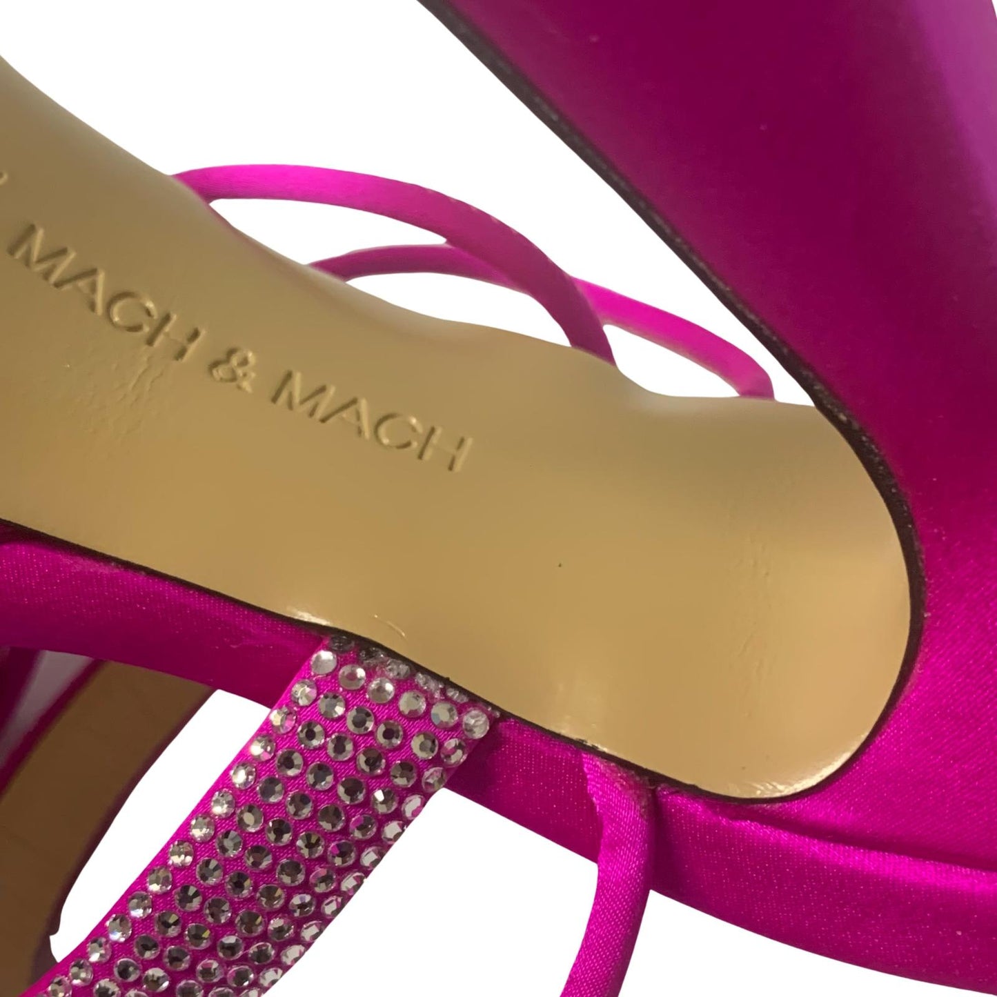 MACH & MACH Devon 140 Platform Heel Crystal Shoes Pink IT37 UK4 RRP955 BNIB