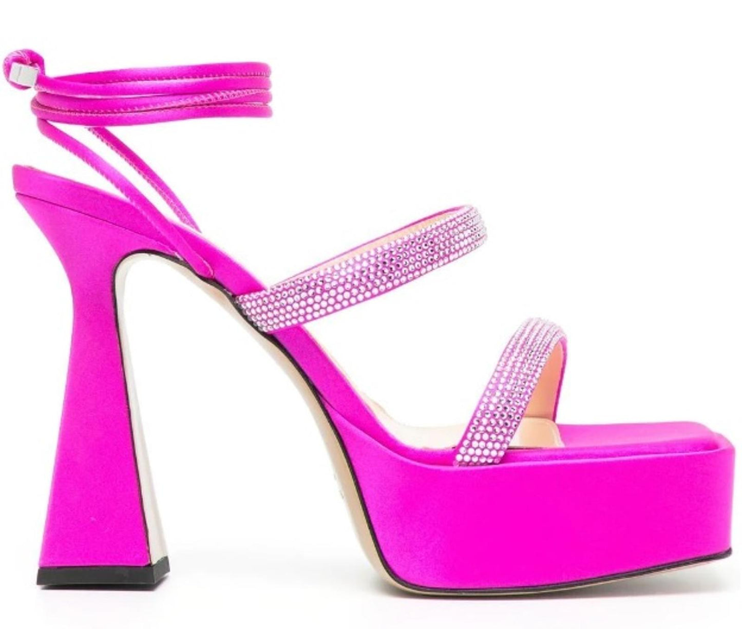 MACH & MACH Devon 140 Platform Heel Crystal Shoes Pink IT38 UK5 RRP955 BNIB