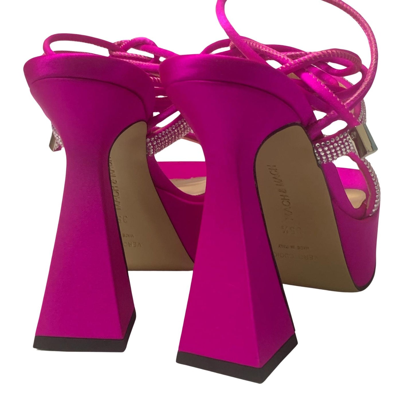 MACH & MACH Devon 140 Platform Heel Crystal Shoes Pink IT38 UK5 RRP955 BNIB