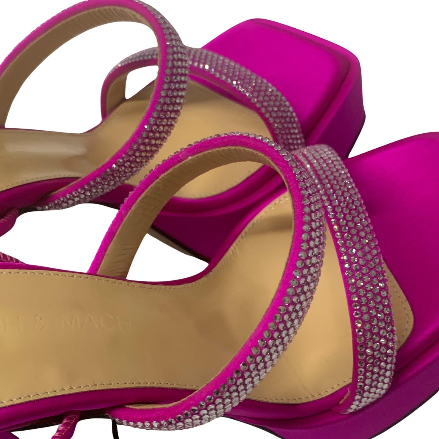 MACH & MACH Devon 140 Platform Heel Crystal Shoes Pink IT36 UK3 RRP955 BNIB