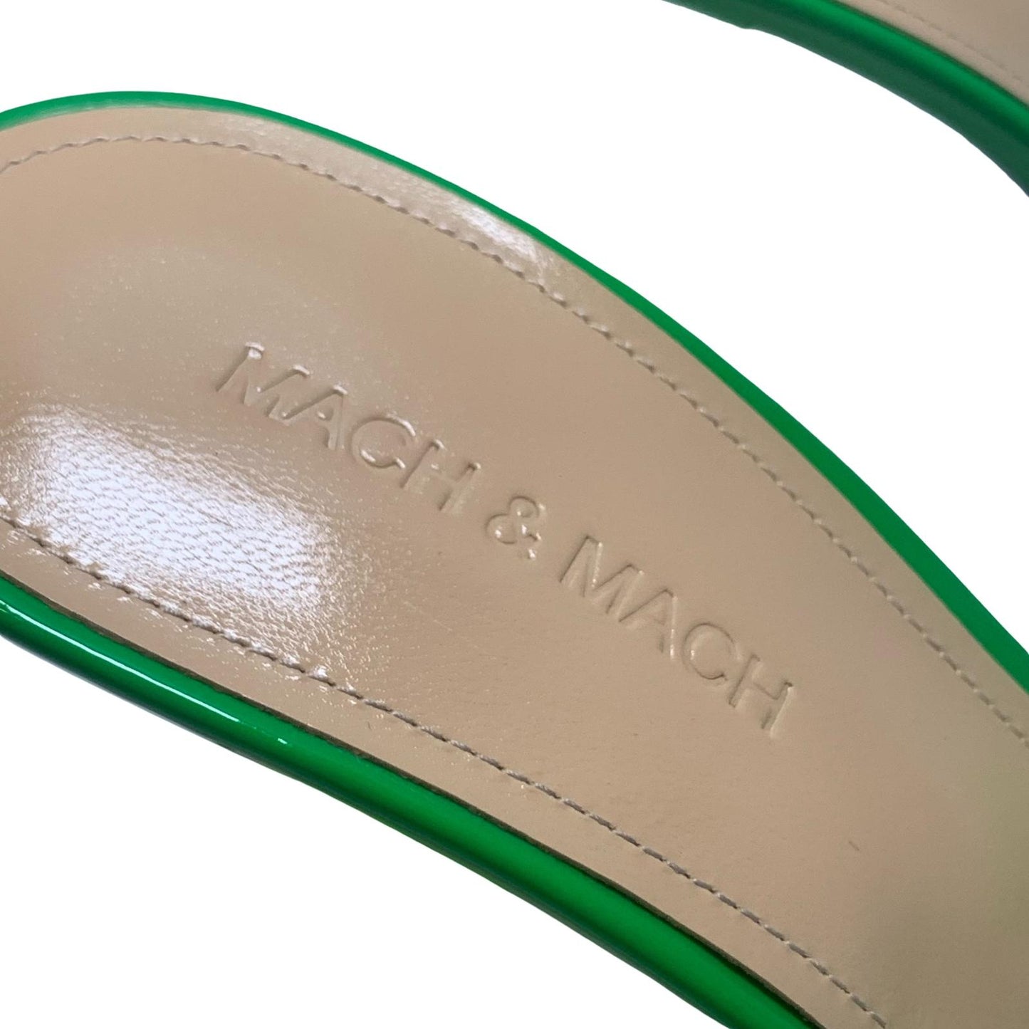 MACH & MACH Star Crystal 95 High Heel Mule Shoes Green IT36 UK3 RRP905 BNIB