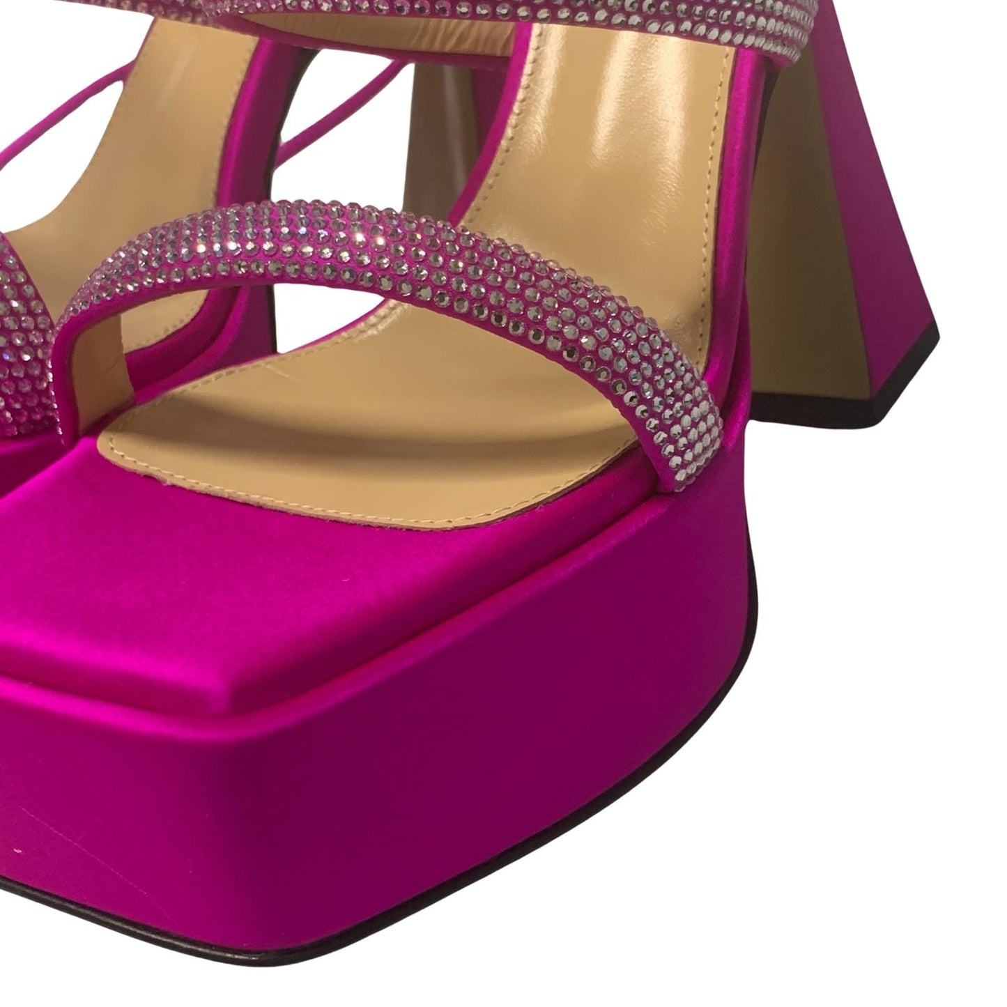 MACH & MACH Devon 140 Platform Heel Crystal Shoes Pink IT35 UK2 RRP955 BNIB